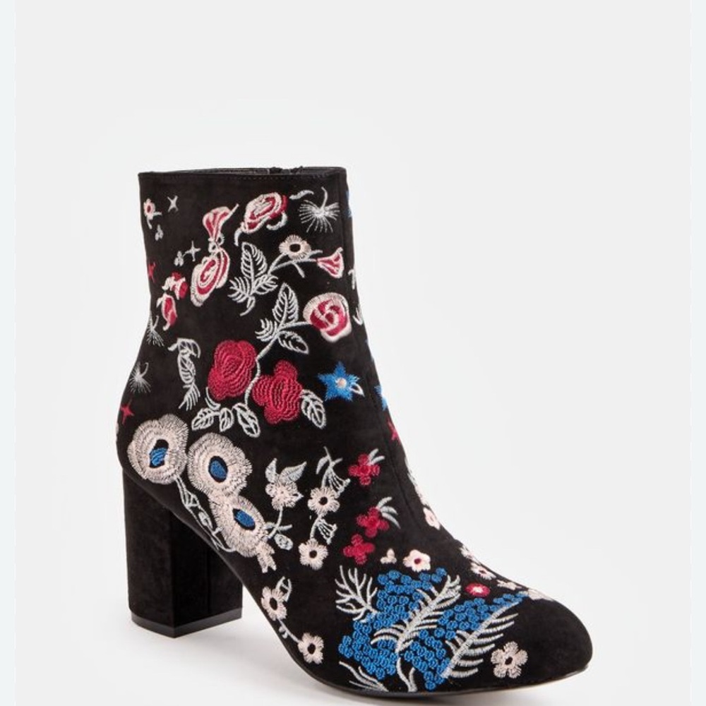 As new. Just fab floral booties